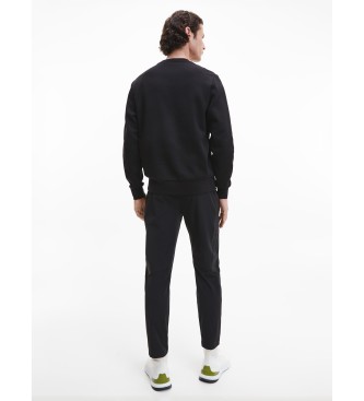 Calvin Klein Sweatshirt i genanvendt polyester sort