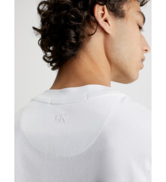 Calvin Klein Locker sitzendes weies Baumwoll-T-Shirt