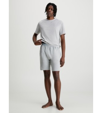 Calvin Klein Pigiama in cotone elasticizzato grigio