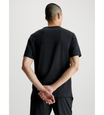 Calvin Klein Bawełniana piżama stretch czarna