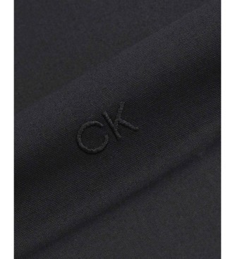 Calvin Klein Koszula popelinowa slim fit czarna