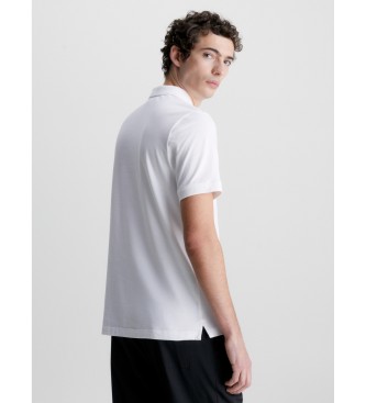 Calvin Klein Polo elastica bianca in piqu sottile