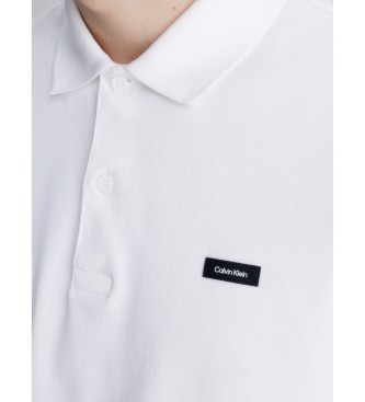 Calvin Klein Polo elastica bianca in piqu sottile