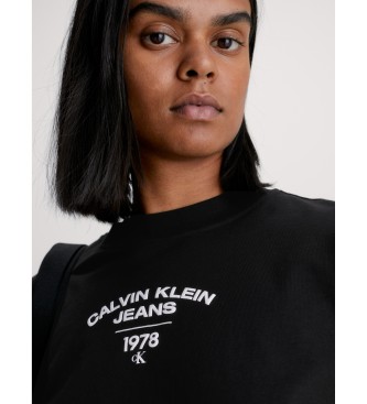 Calvin Klein T-shirt Varsity Slim preta