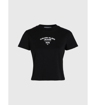 Calvin Klein Slim Varsity T-shirt black