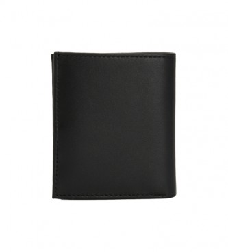 Calvin Klein Portefeuille en cuir lisse Mini noir