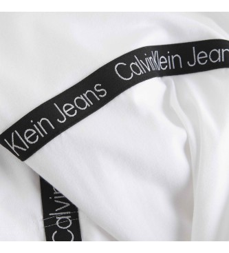Calvin Klein T-shirt con logo a nastro bianca