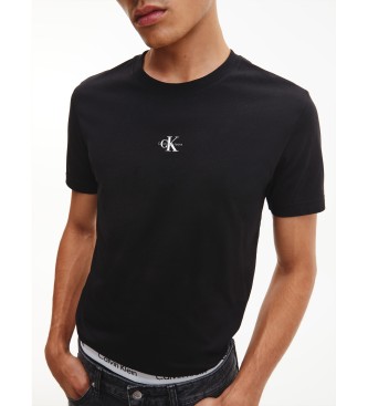 Calvin Klein T-shirt nera con micro monologo