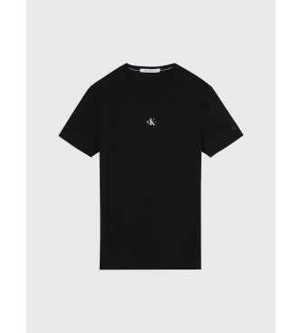 Calvin Klein T-shirt nera con micro monologo