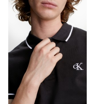 Calvin Klein Slim polo shirt sort