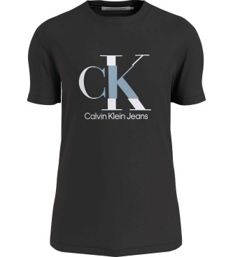 Calvin Klein T-shirt preta interrompida