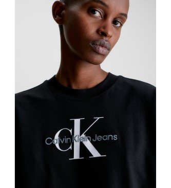 Calvin Klein Gemonogrammeerd los shirt zwart