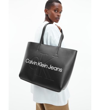 Calvin Klein Jeans Saco tote preto -30x41x13cm