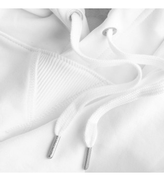 Calvin Klein Jeans Badge Felpa con cappuccio bianca