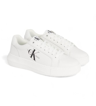 Calvin Klein Chunky Cupsole mono skórzane buty treningowe biały