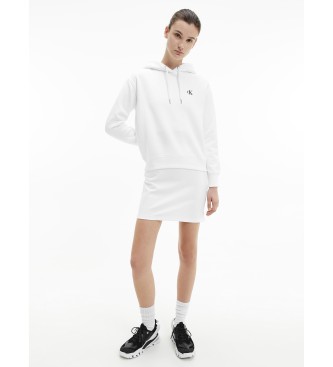 Calvin Klein Jeans Cotton Blend Fleece Sweatshirt white