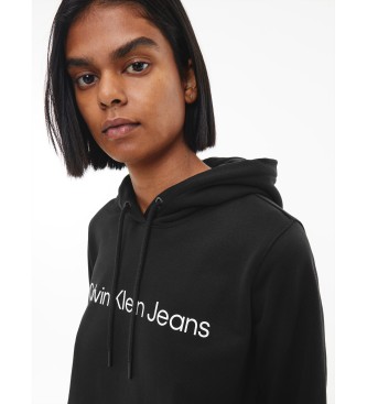 Calvin Klein Jeans Logotipo da camisola preta
