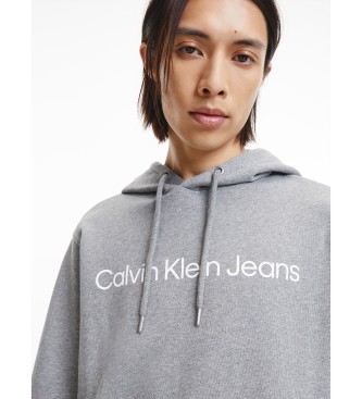 Calvin Klein Jeans Sweatshirt Hoodie Logo grey