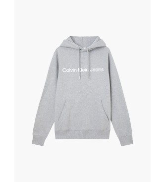 Calvin Klein Jeans Sweatshirt Hoodie Logo grau