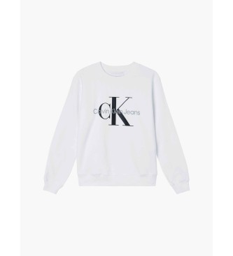 Calvin Klein Jeans Sweatshirt Monogramm wei