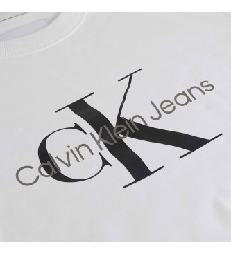 Calvin Klein Jeans Mikina Monogram bela