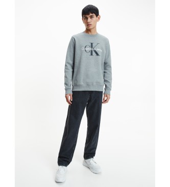 Calvin Klein Jeans Sweatshirt Monogramm grau