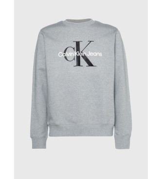 Calvin Klein Jeans Sweatshirt Monogram grijs