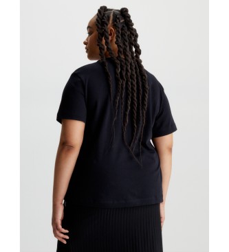 Calvin Klein Jeans Mais Tamanho Monograma T-shirt preta