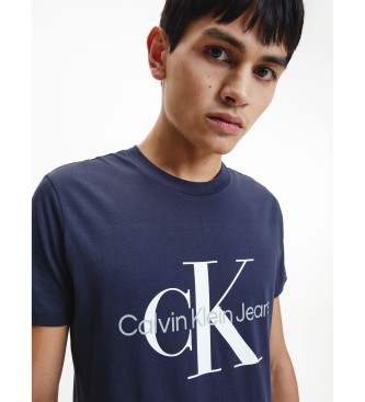 Calvin Klein Jeans T-shirt Monograma Slim Marinha