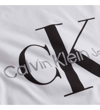 Calvin Klein Jeans Schmales Monogramm-T-Shirt wei