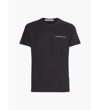 Calvin Klein Jeans Camiseta Slim Algodn Orgnico Logo negro