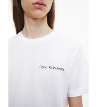 Calvin Klein Jeans Camiseta Slim Algodn Orgnico Logo blanco