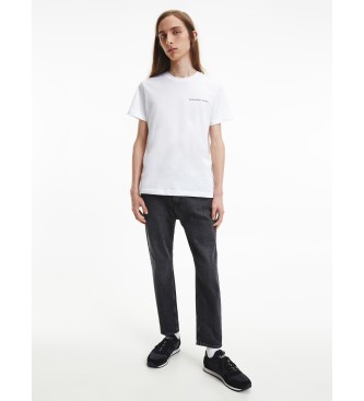 Calvin Klein Jeans T-shirt Algodo Orgnico Slim Logotipo branco