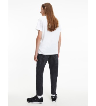 Calvin Klein Jeans T-shirt slim in cotone organico con logo bianca