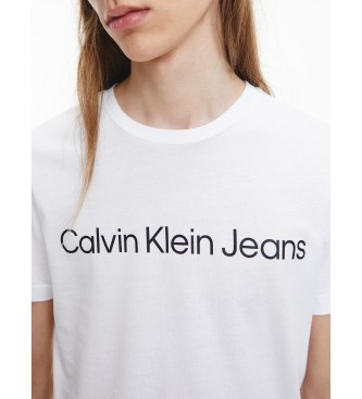 Calvin Klein Jeans T-shirt Slim Organic Cotton Logo blanc