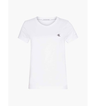 Calvin Klein Jeans Tanka majica z belo vezenino