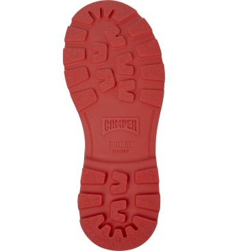 Camper Maroon leather Brutus ankle boots