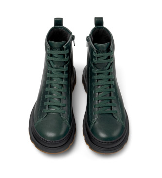 Camper Stivaletti in pelle verde Brutus
