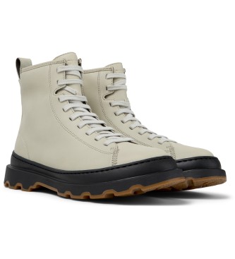 Camper Botins Brutus em pele bege
