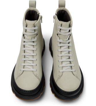 Camper Botins Brutus em pele bege