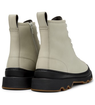 Camper Botins Brutus em pele bege