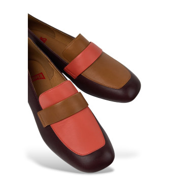 Camper Sabrinas em pele Maroon Twins
