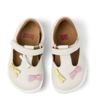 Camper Peu Cami Twins Ballerina-Pumps aus weiem Leder