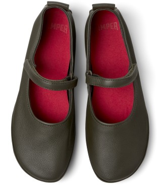 Camper Ballerine Nina in pelle verde a destra