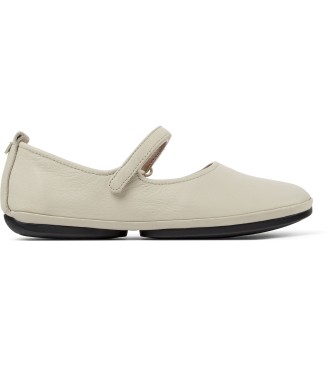 Camper Right Nina beige leather ballerina flats