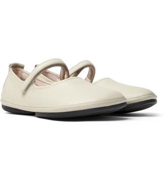 Camper Right Nina beige leather ballerina flats