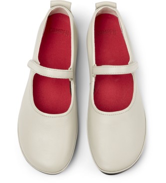 Camper Right Nina beige leather ballerina flats