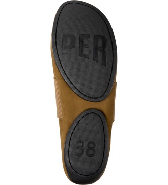 Camper Right Nina brown leather ballet pumps