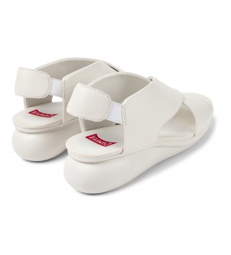 Camper Balloon leather sandals white -Height 5,1cm wedge
