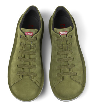 Camper Skórzane buty sportowe w kolorze zielonym